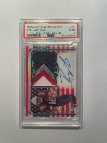 2025 National Treasures Kyle Williams #181 Stars & Stripes Patch Auto /25 PSA 9