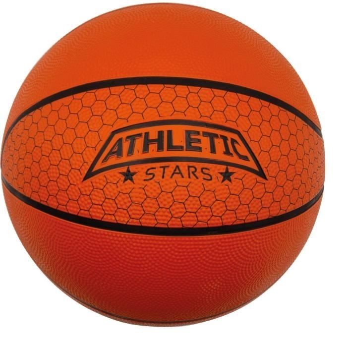 Ballon de basket taille 5 Athletic Stars orange pour terrain extérieur et club