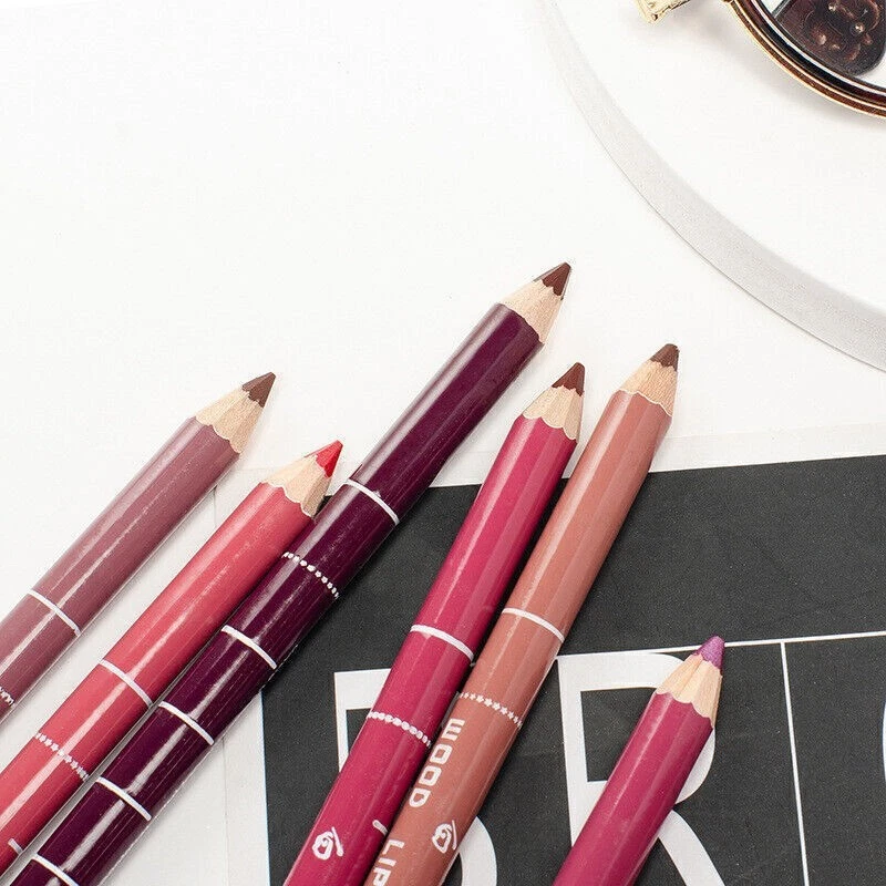 Waterproof Lip Liner Pencil Pen Lipstick Matte Long Lasting 12 PCS/Set Xmas Gift - Image 3 of 4