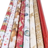 8Er Set Geschenkpapier 70X500Cm Bunt Advent Weihnachten Weihnachtspapier Sterne