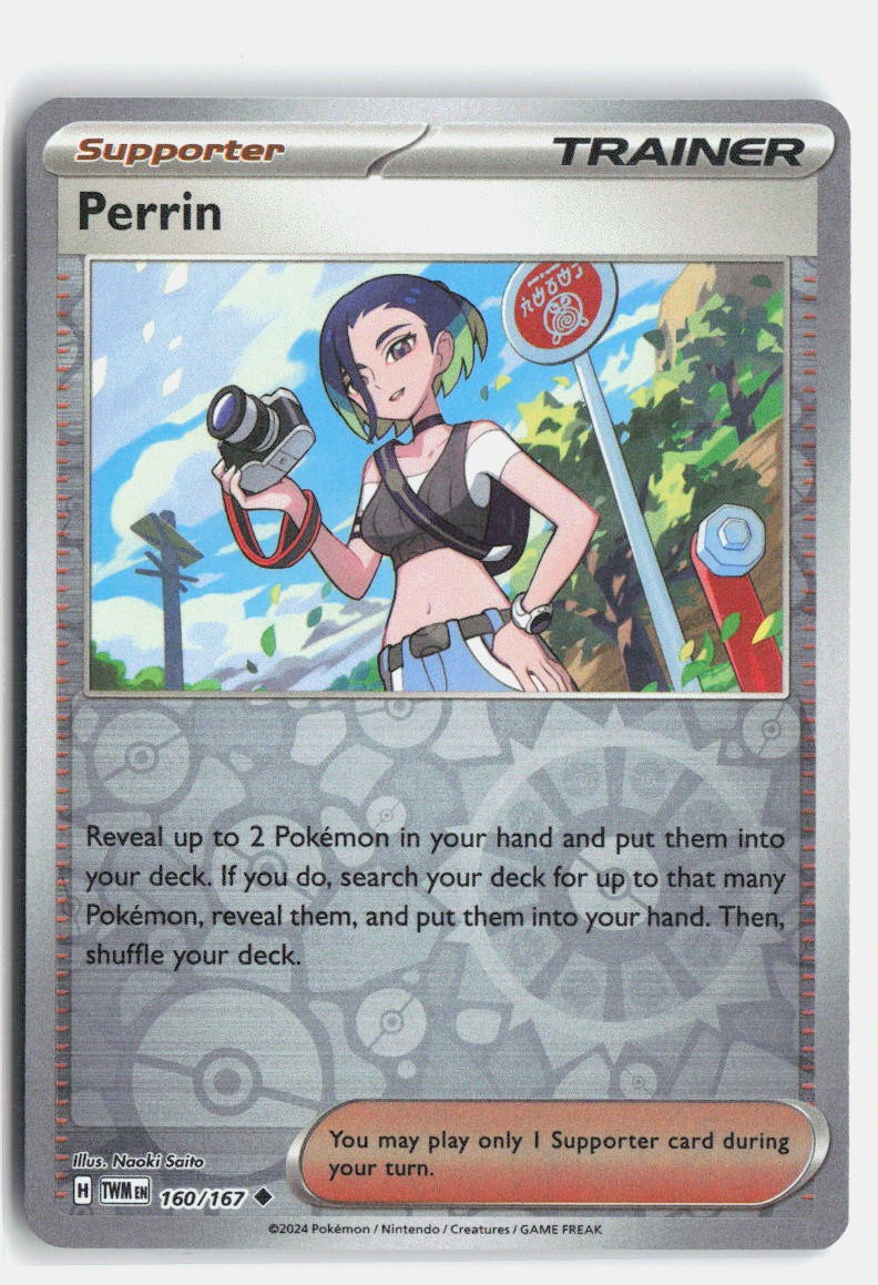 Perrin 160/167 Twilight Masquerade Uncommon Pokemon Reverse Holo NM