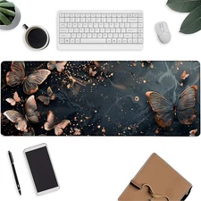 Butterfly Mouse Pad，Animal Gaming Keyboard Mat，Laptop Computer Protector with...