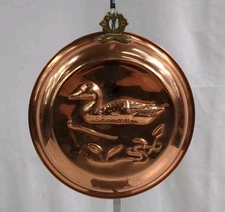NWT Polished Copper Old World Design Round Vintage Style Jello Mold 9.5"