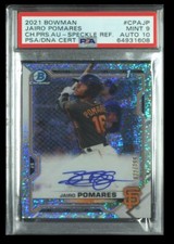 2021 Bowman Chrome Prospect Autographs Jairo Pomares 022/299 PSA 9