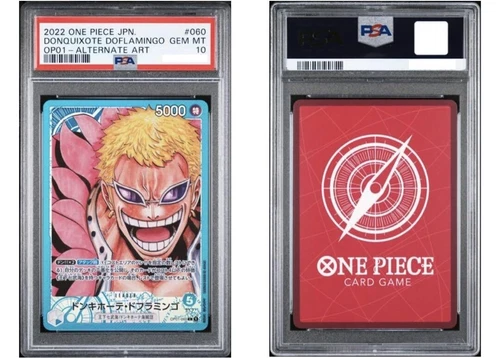 PSA 10 Donquixote Doflamingo Alt Art OP01-060 One Piece Romance Dawn Japanese
