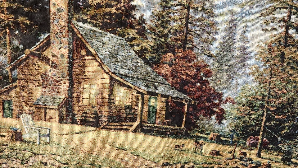 Thomas Kinkade "Un retiro pacífico" 36"X 26" colgante de pared, tapiz  Foto 3 de 4