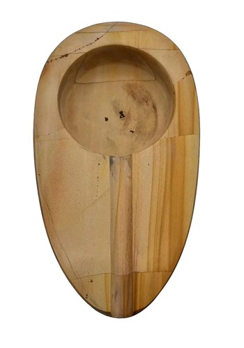 Cigar Ashtray Solid Marble Hand Crafted Teak Wood Pattern 20cm Lx 13cm Wx4.5cm T - Picture 3 of 4