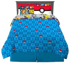 Pikachu "Comics" Kids Reversible Bed Set-AB08BKYM3N84, AB092RK8H514