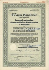 116807, 4,5% Pfandbrief Braunschweigischer ritterschaftlicher Kreditverein 500.-