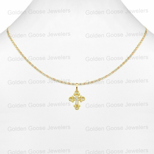 Real 14KT White Or Yellow Gold Four Way 
