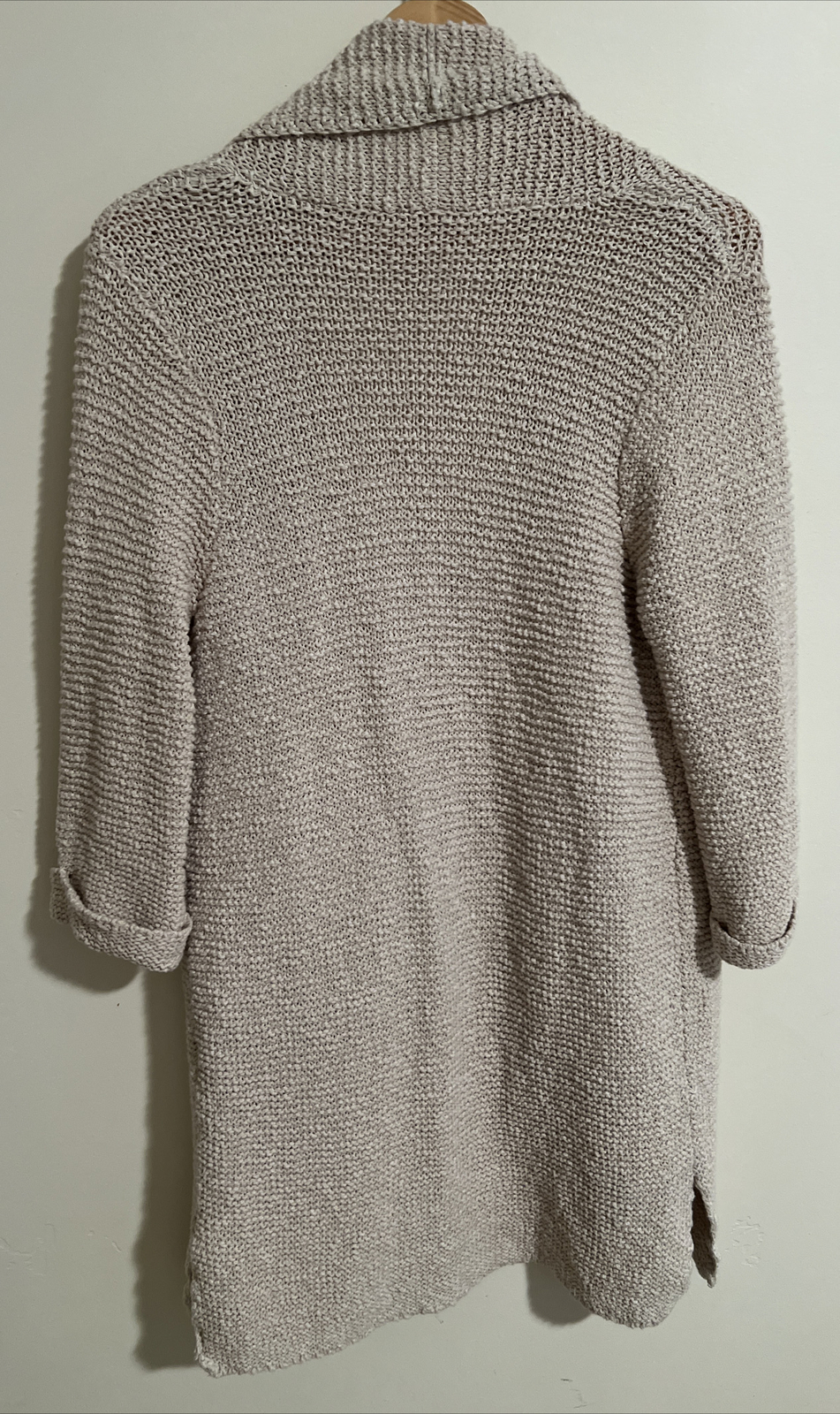 Chicos beige knit open sweater size 1 - image 4