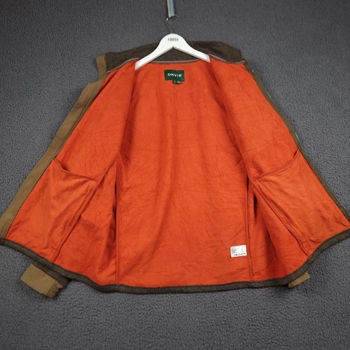 ORVIS Jacket Mens L Large Green Knit Fleece Sweater Hybrid Wool Blend Full Zip - Picture 9 of 13