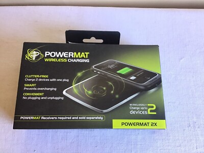 New Open Box Powermat 2x Wireless Charging 2 Device Powercube Phone Accessory