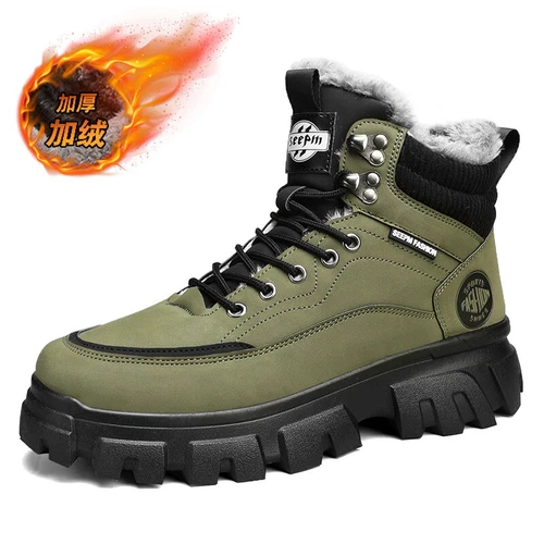 Men's Waterproof Winter Warm Snow Boots Non-slip Hiking Shoes Plush Ski Boots - Bild 22 von 22