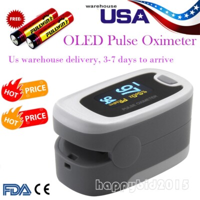 OLED Finger Pulse Oximeter Blood Oxygen Meter Heart Rate SpO2 Monitor Sensor FDA