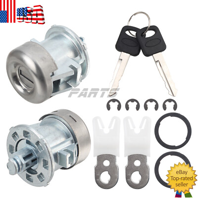 Find FOR FORD IGNITION SWITCH LOCK CYLINDER W/ 2 TRANSPONDER CHIPPED KEYS F85Z11582AA In Rowland