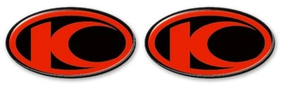2 ADESIVI in RESINA gel 3D compatibili per scooter Kymco Xciting Nero-ROSSO New