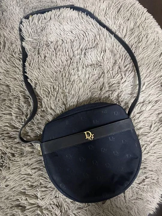 Sac bandoulière Dior Nylon authentique marine moyenne femmes France