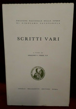 SCRITTI VARI di G. SAVONAROLA - Ed. Belardetti Roma 1992