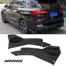 2PCS Gloss Rear Bumper Side Skirt Spoiler Splitter Lips For X1 X3 X3m X5 Racing