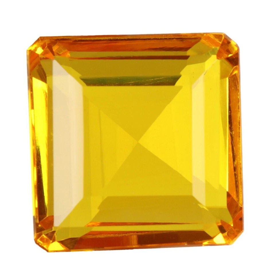 89.6 Ct. Large Yellow Citrine Square Faceted Cut Loose Gemstone 4 Ring & Pendant - Image 2 of 4