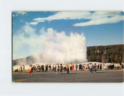 #ad Postcard Old Faithful Geyser Yellowstone National Park Wyoming USA $9.09