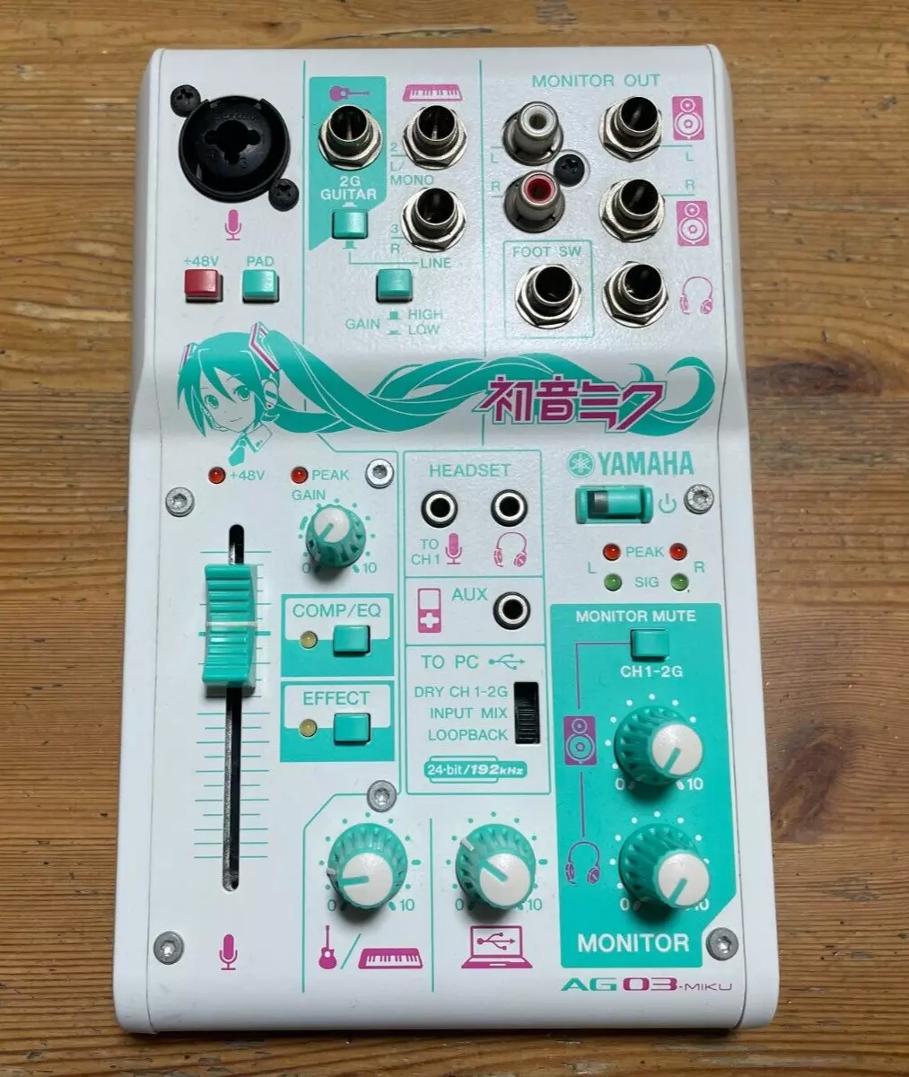 Yamaha AG03-MIKU Miku Hatsune Audio Interface Mixer Mixing Console