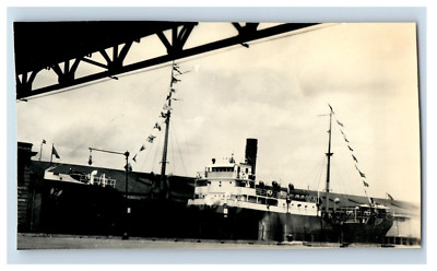 1920s S.S. Nantucket Merchants & Miners Transportation Co Vintage Real Photo SP2