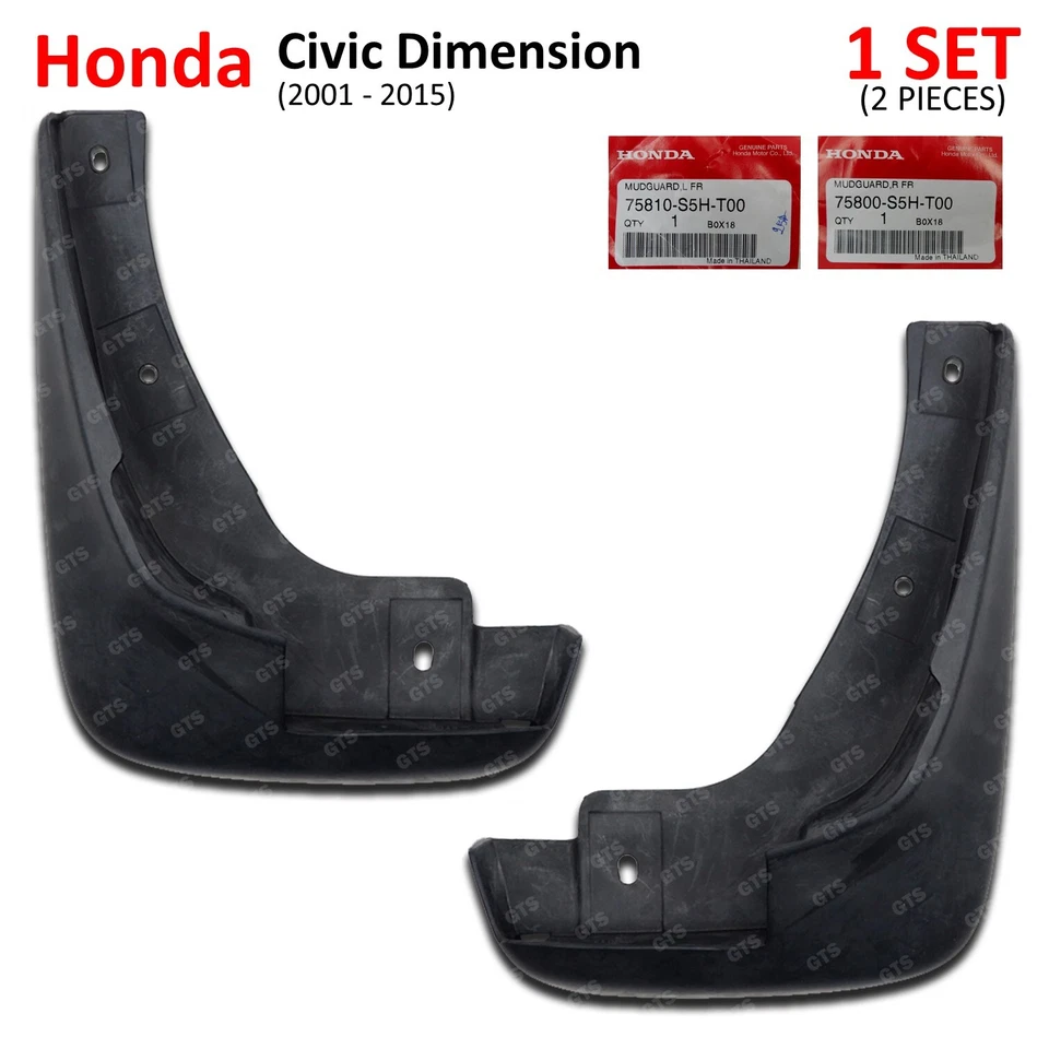 Lh+Rh Front Mud Splash Guard Fits Honda Civic Dimension Sedan 2001 2005 - Image 3 of 4
