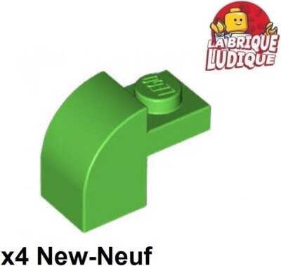 Lego 4x Slope Curved Stein Gebogene Steigung 2x1x1 1/3 abgerundet hellgrün 6091 NEU
