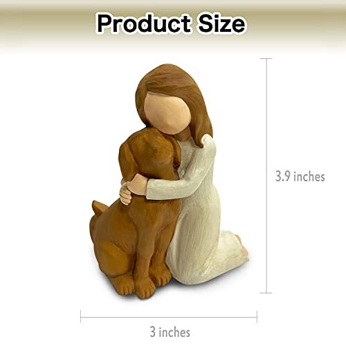 Estatuillas de perro ángel, ángel de la amistad perros regalos conmemorativos para amantes de los perros - Imagen 8 de 8