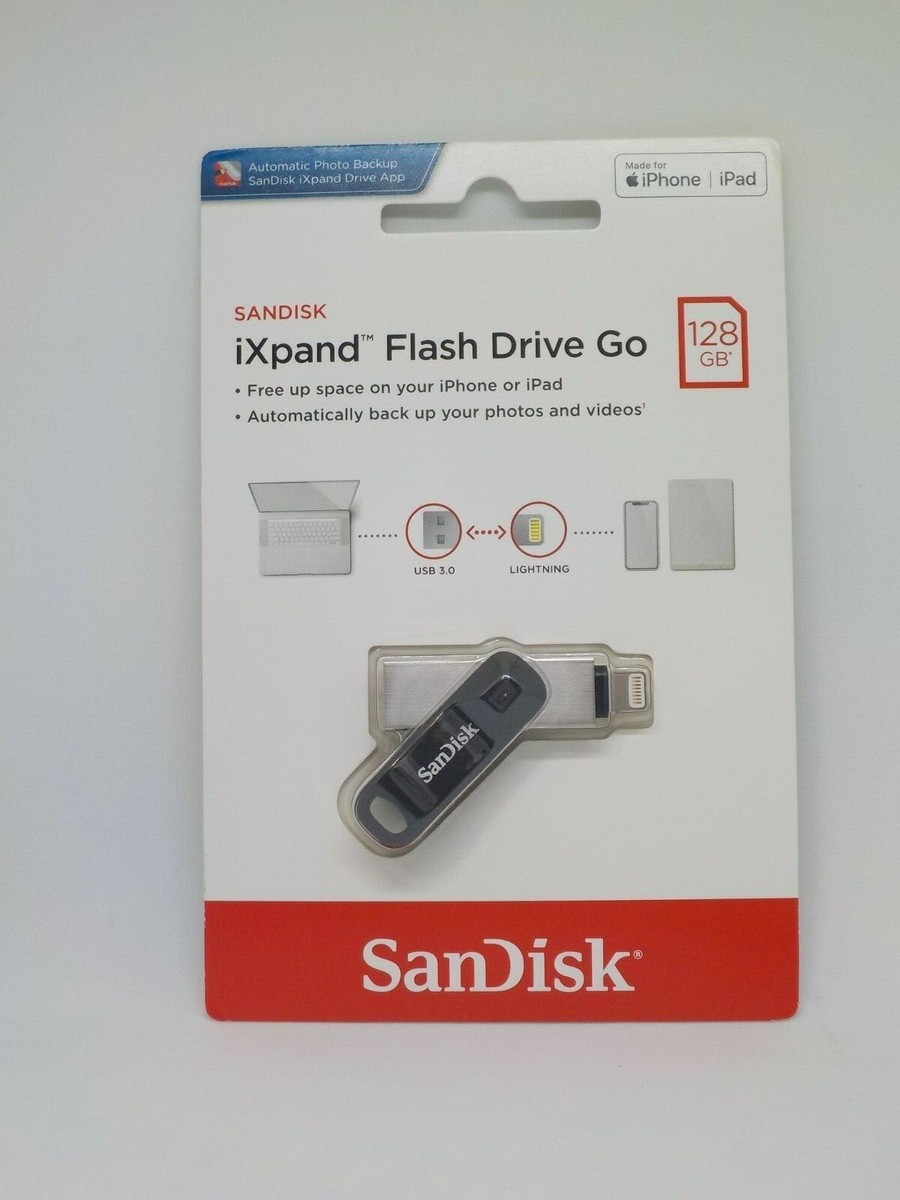 New SanDisk 128GB iXpand Flash Drive Go USB Flash Lightning Drive  