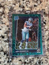 2021 NFL Donruss Optic Simi Fehoko Rookie Card Green Velocity Parallel Dallas Co. rookie card picture