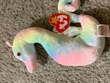 1999 Ty Beanie Baby Neon Seahorse with tags and errors
