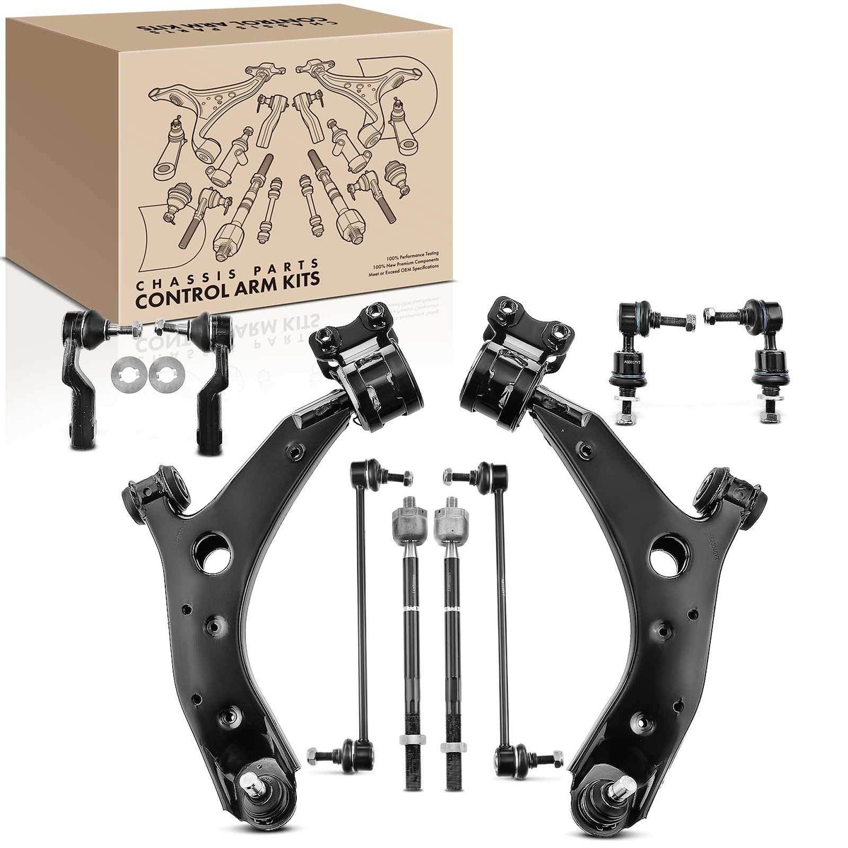 Tie Rod End Kit For 2009-2013 Mazda 6 - 4 Piece Set (Inner & Outer, Left & Right Front)