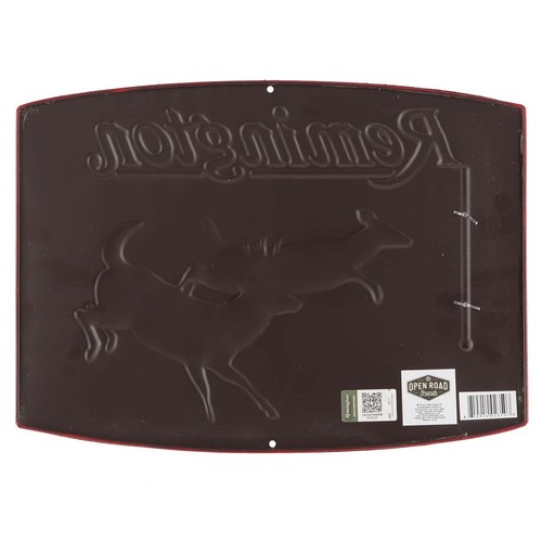 Open Road Vintage Embossed Metal 14" Sign Temp Gauge Remington Whitetail Deer - Picture 3 of 4