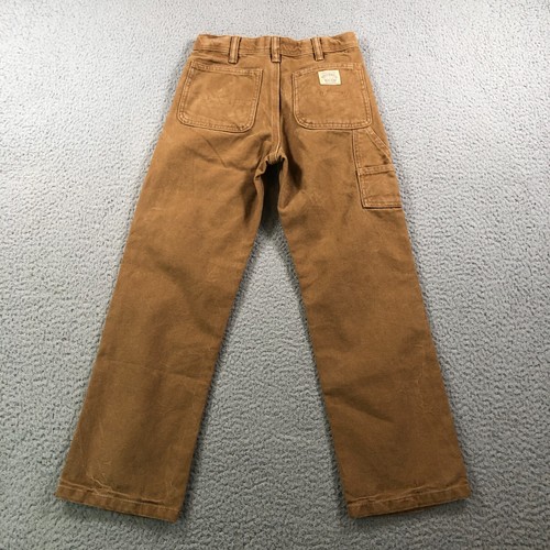 Polo Country Ralph Lauren Pants Boys 7 Brown Duck Canvas Utility Carpenter - Picture 6 of 13