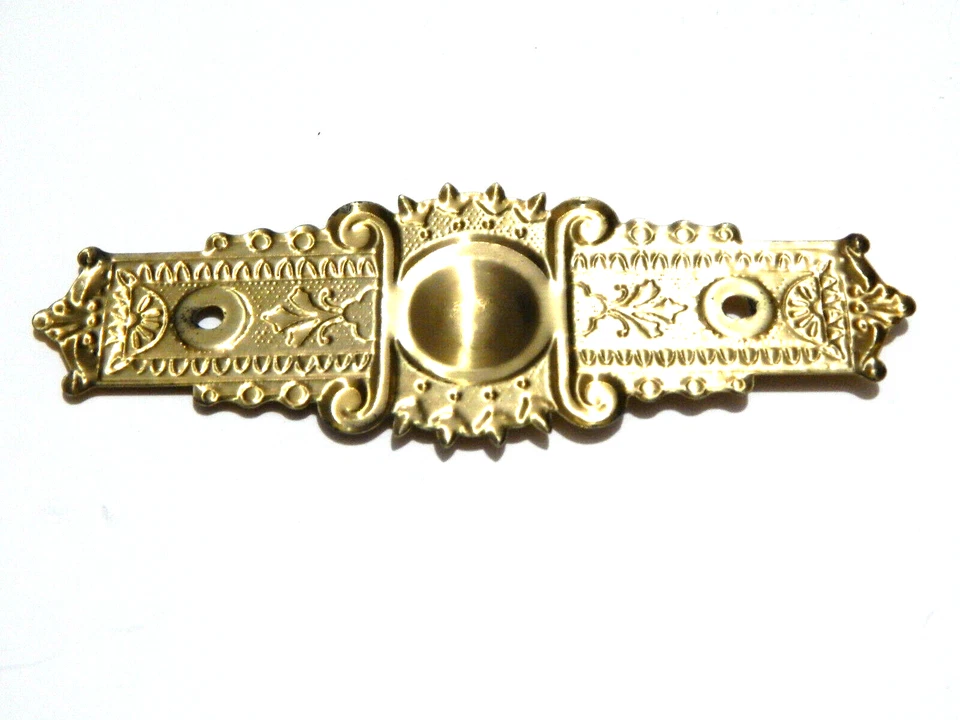 Mueble victoriano Eastlake cajón tocador tocador latón brillante Foto 3 de 4