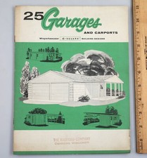 Vintage 1958 25 Garages And Carports Catalog Weyerhaeuser Building Designs