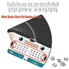 10Pack Dental Orthodontic MIM Monoblock Brackets Braces Mini Roth 018 345 Hook