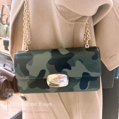 NWT Coach Eliza Flap Crossbody Bag With Camo Print CV948