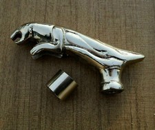 Brass Vintage Style Silver Jaguar Head Handle For Wooden walking stick cane gift
