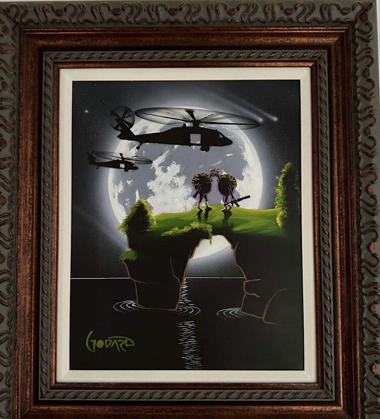 Michael Godard UNIQUE “Chopper” Acrylic On Canvas | eBay