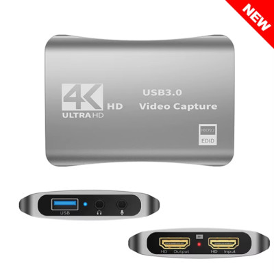 4K HDMI-kompatible Video Capture Card für Spielaufnahme Live Streaming für PS