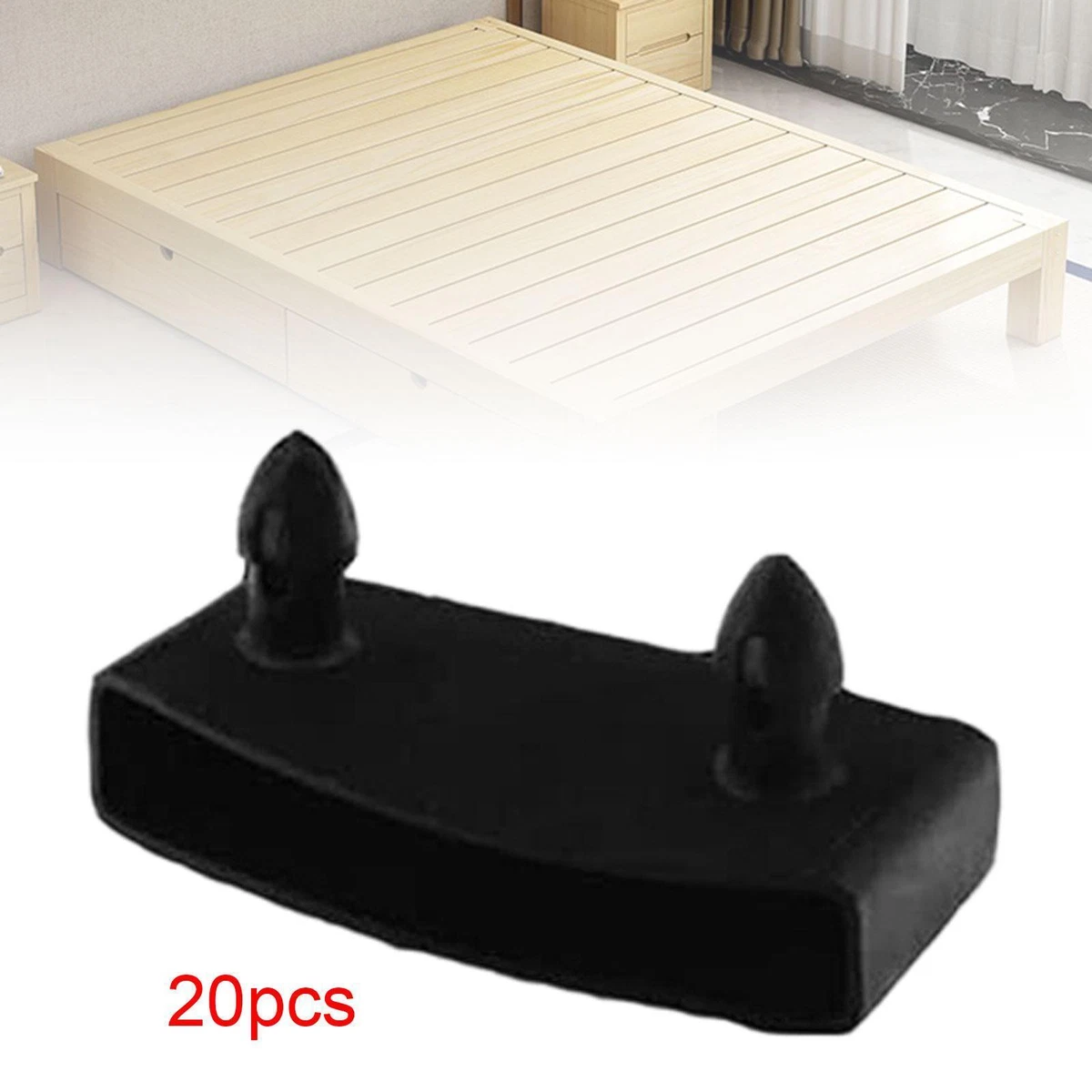 20 Pieces Bed Slat Holder Side Slat Bracket Cover for Wooden Bed