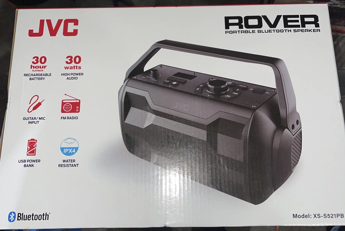 JVC Rover Portable Bluetooth Speaker XSS521PB, 55 OFF