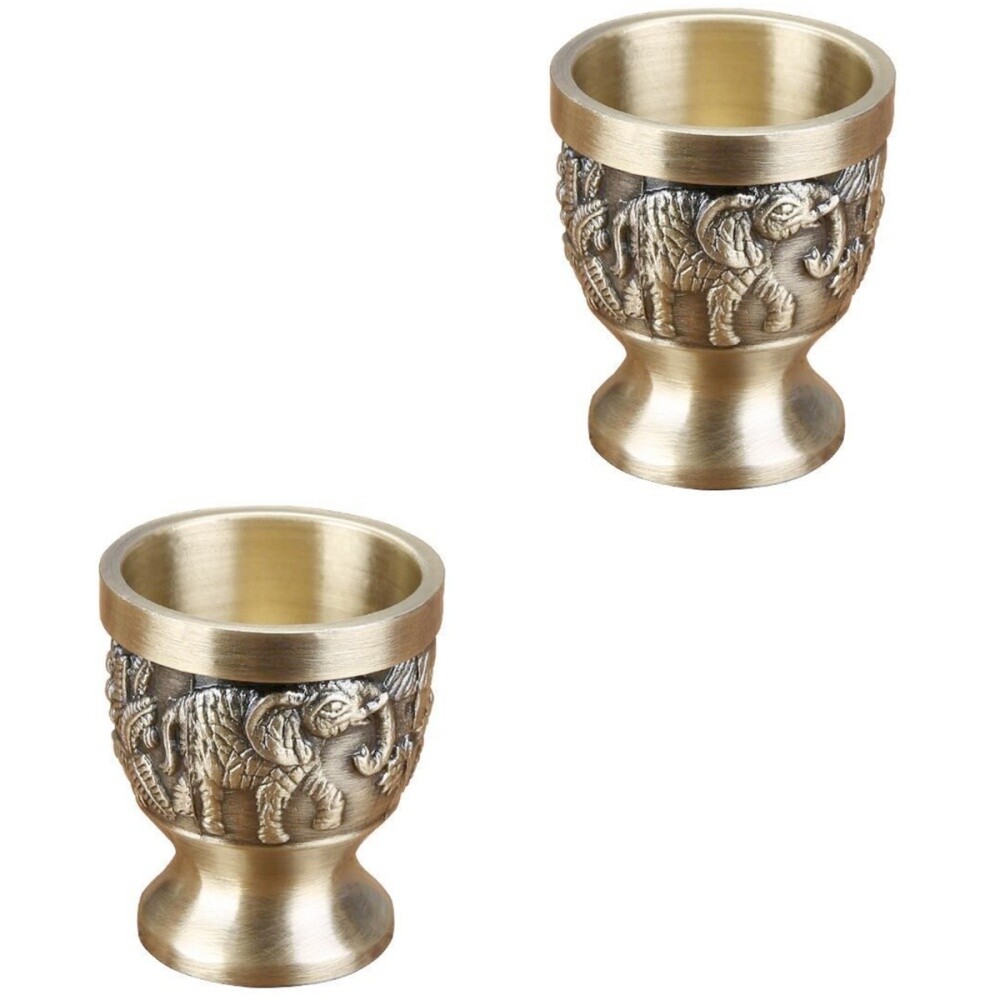 Antique Shot Glasses Brass Shot Glass Bronze Whiskey Cups Vintage Shot