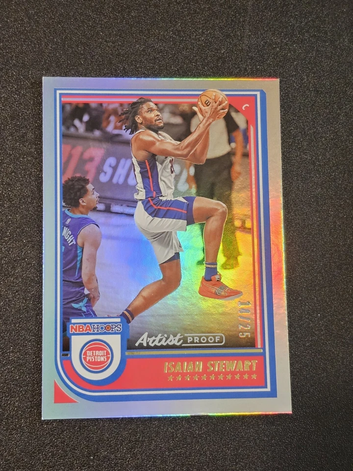 2022-23 Panini NBA Hoops Card #63 Isaiah Stewart Artist Proof Holo SP #'d /25 - Image 3 of 4