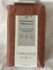 Threshold Performance Pillowcases, KING, 400TC, RUST, sateen 3092