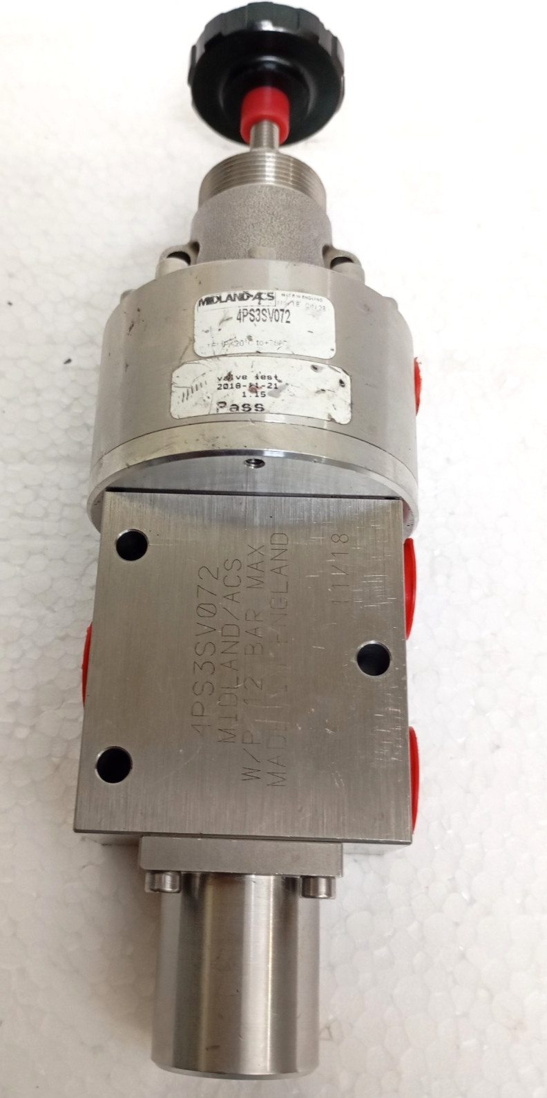 Midland-ACS 4PS3SV072 Air Pressure Switch 4500 Series 12 Bar Max 316L SS